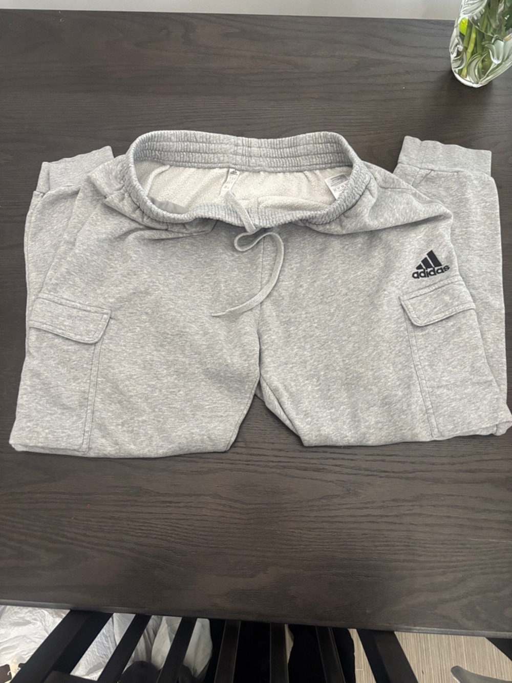 adidas Light Gray  Cargo Sweatpants